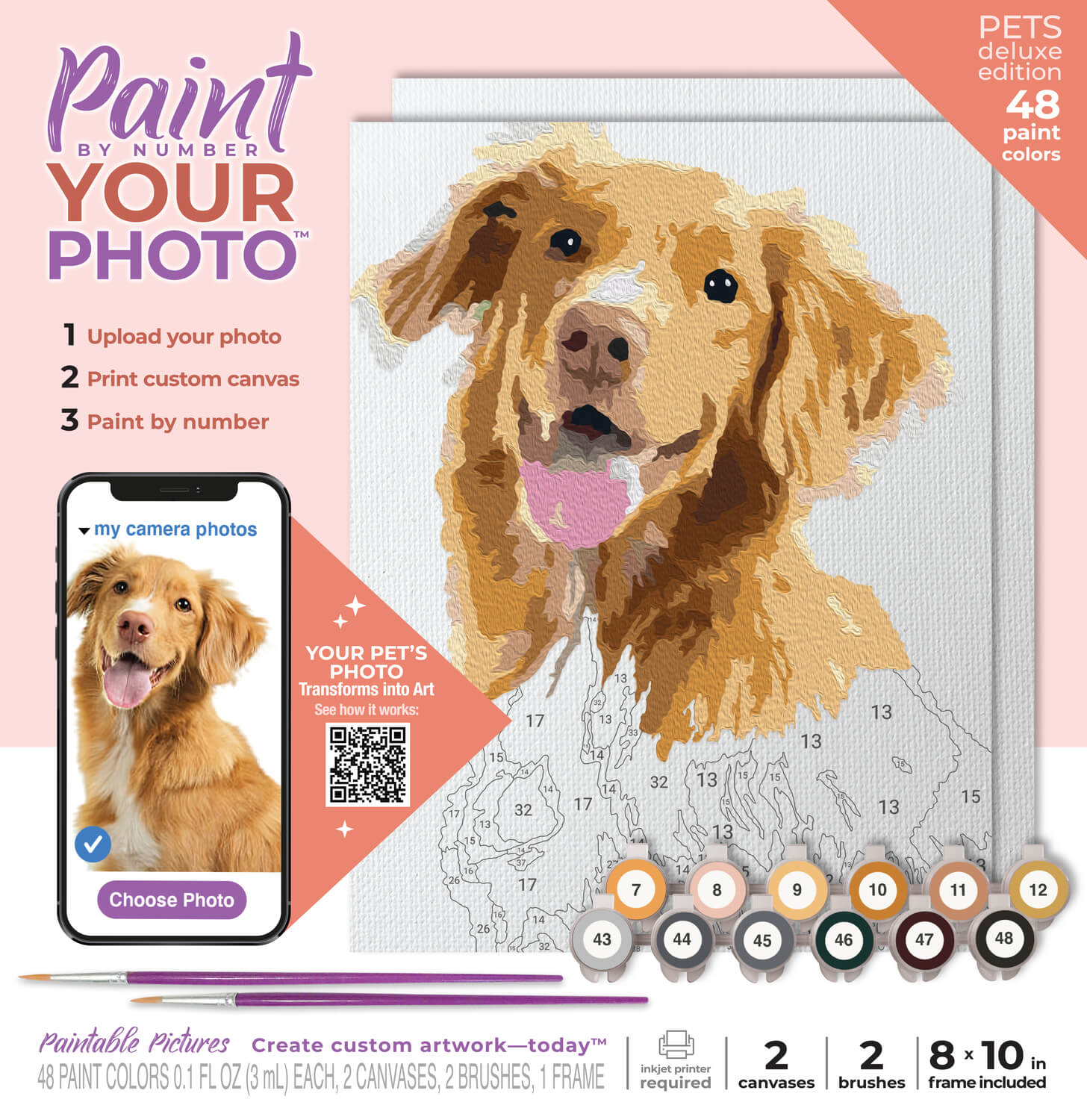 Paint Your Photo by Numbers - Pet Deluxe Edition